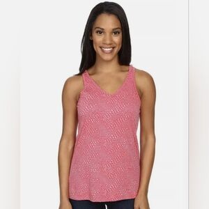 prAna Abbie Pink Burnout Yoga Tank Top Women's Size S